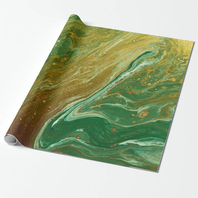 Papier Cadeau Motif en marbre liquide (Déroulé)