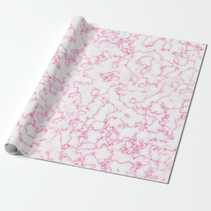 Papier Cadeau Motif en marbre rose