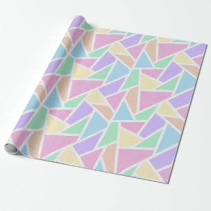 Papier Cadeau Motif en mosaïque arc-en-ciel Pastel