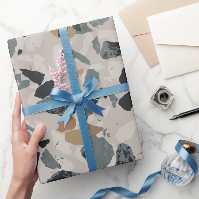 Papier Cadeau Motif en Terrazzo de Pierre  (Cadeaux)