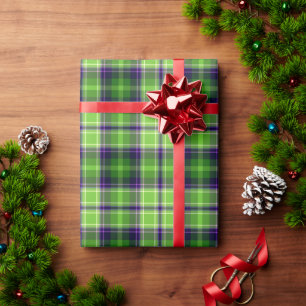 Papier Cadeau Motif En vichy vert violet