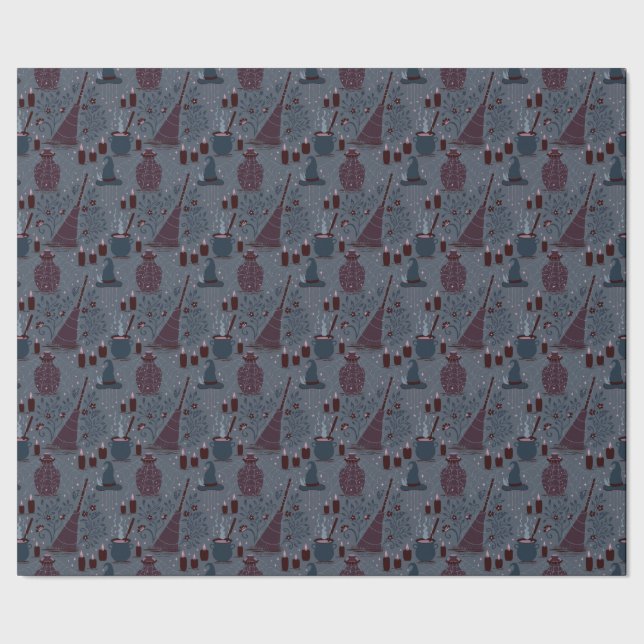 Papier Cadeau Motif ensorcelant d'Halloween au clair de lune (Couture)