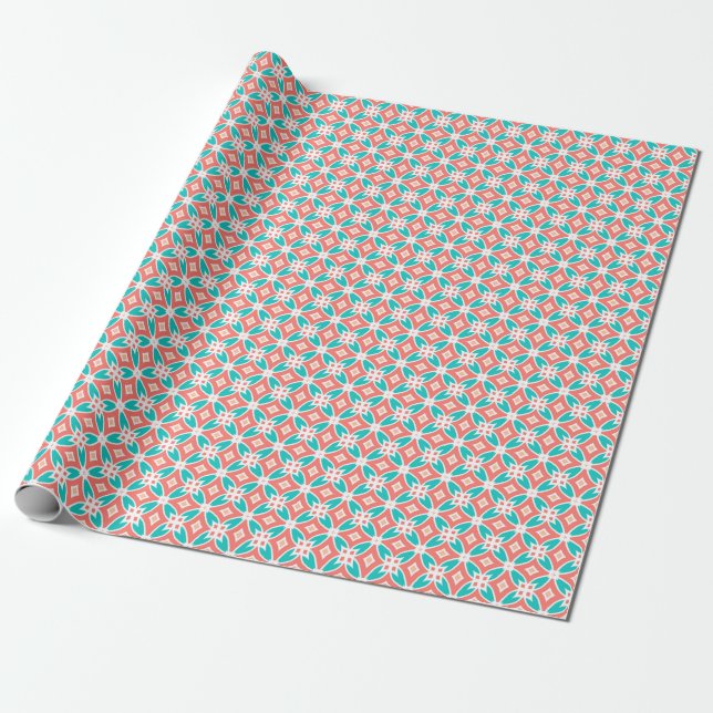 Papier Cadeau Motif ethnique multicolore (Déroulé)