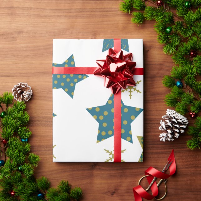 Papier Cadeau Motif étoilé (Cadeau de vacances)