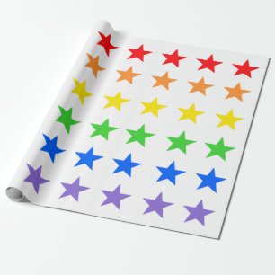 Papier Cadeau Motif étoilé coloré moderne