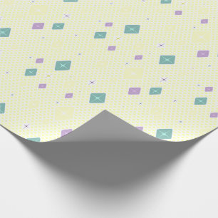 Papier Cadeau Motif étoile cristal pastel