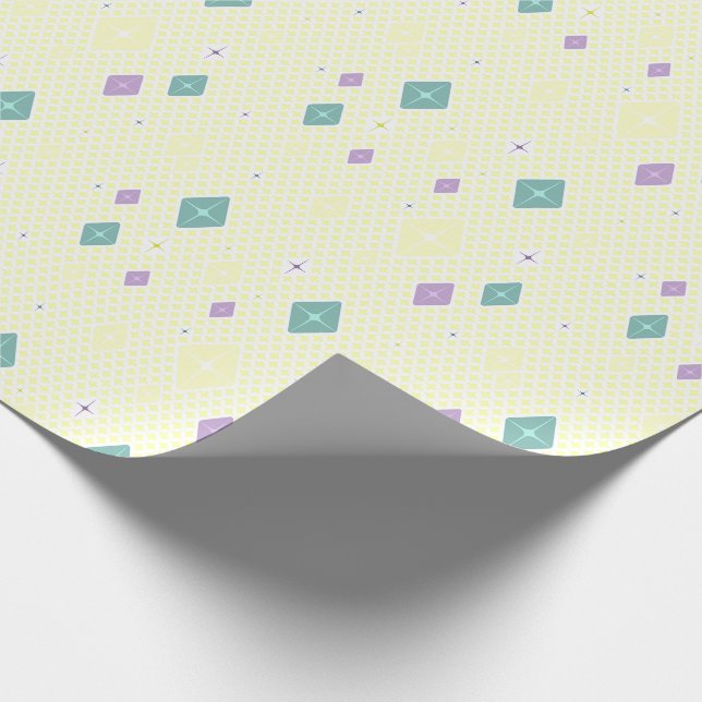 Papier Cadeau Motif étoile cristal pastel (Coin)