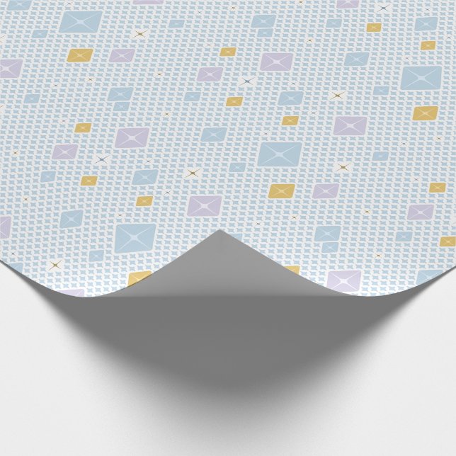 Papier Cadeau Motif étoile cristal pastel (Coin)