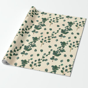 Papier Cadeau Motif Eucalyptus