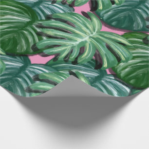 Papier Cadeau Motif exotique Feuille tropical vert