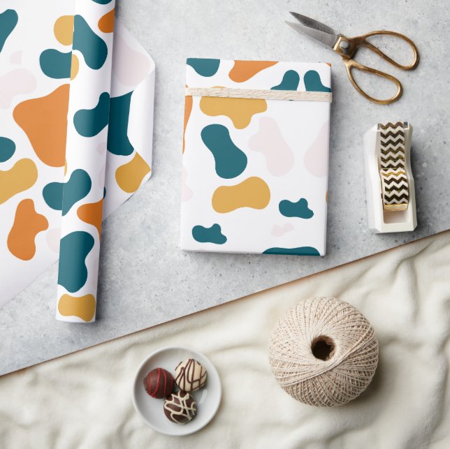 Papier Cadeau Motif extensible d'art géométrique (Artisanat)