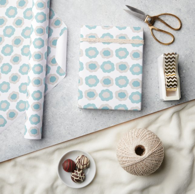 Papier Cadeau Motif extensible d'art géométrique (fleur à vent) (Artisanat)