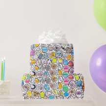 Motif fantaisiste coloré pour anniversaire et fête