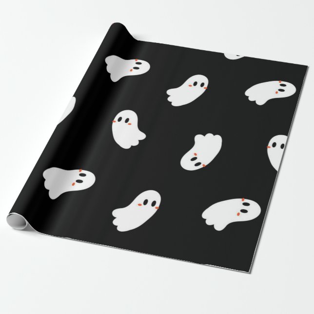 Papier Cadeau Motif fantôme (Déroulé)