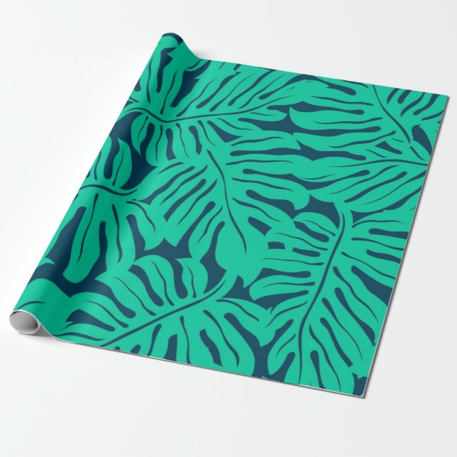 Papier Cadeau motif feuille (Déroulé)