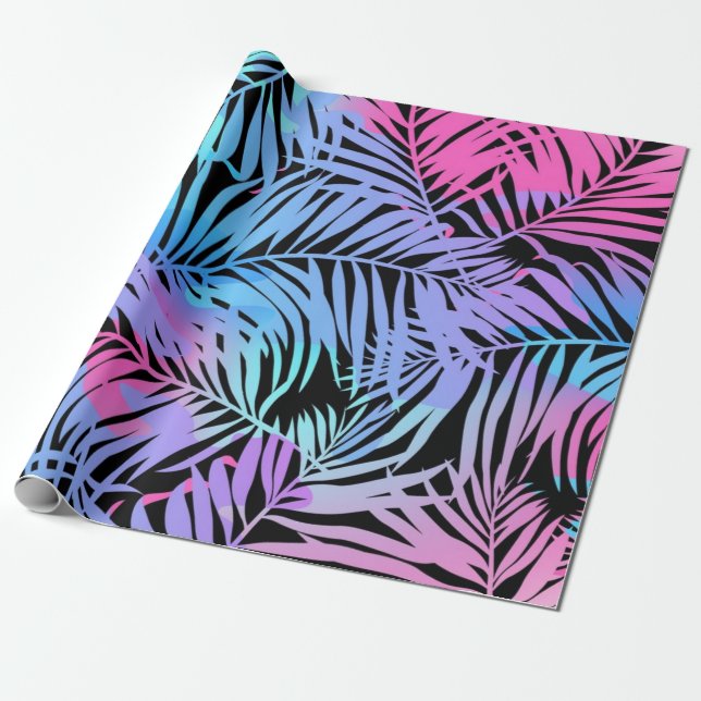 Papier Cadeau motif feuille (Déroulé)