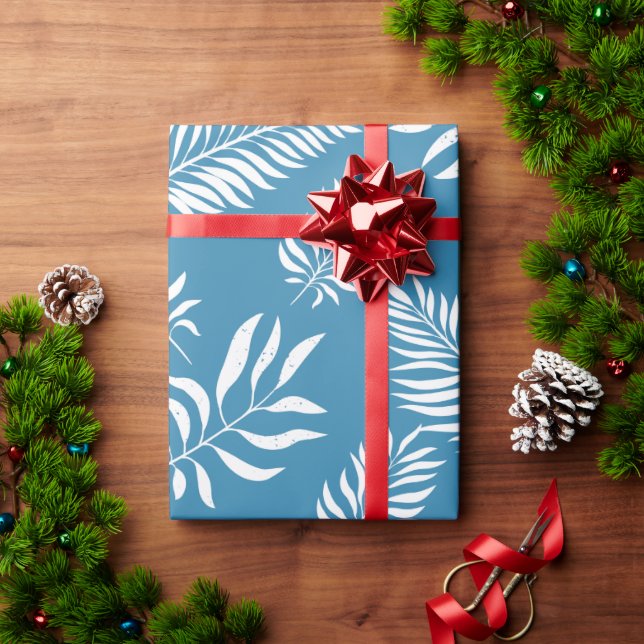 Papier Cadeau Motif feuille 13 (Cadeau de vacances)