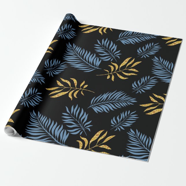 Papier Cadeau Motif feuille 17 (Déroulé)