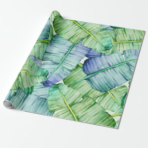 Papier Cadeau Motif Feuille de banane tropicale