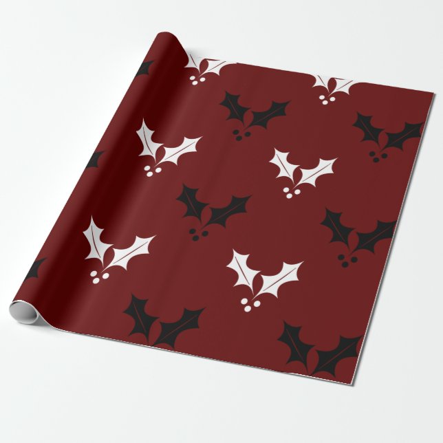 Papier Cadeau Motif Feuille de cerisier (Déroulé)