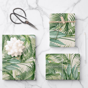 Papier Cadeau Motif Feuille de palme de feuillage tropical