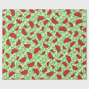 Papier Cadeau Motif feuille et pastèques