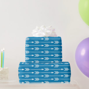 Papier Cadeau Motif Flèches bleues Cobalt