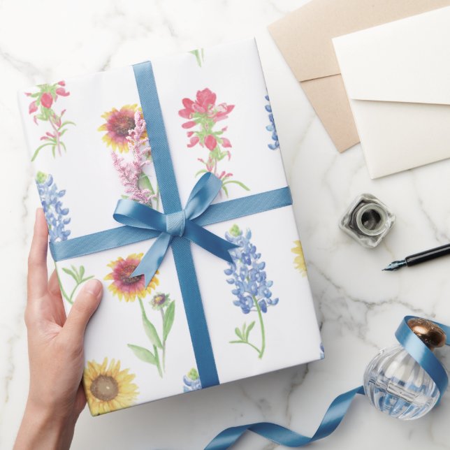 Papier Cadeau Motif Fleur sauvage du Texas (Cadeaux)