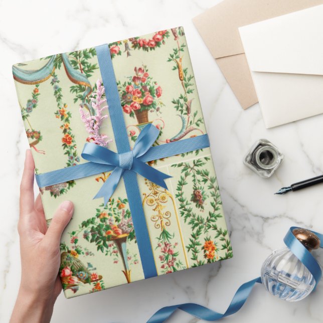 Papier Cadeau motif fleurie du XVIIIe siècle (Cadeaux)