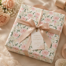 Motif floral aquarelle rose tendre et pivoine
