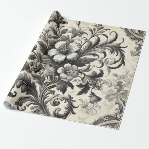 Papier Cadeau Motif floral botanique sans couture vintage