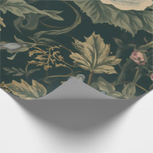 Motif floral botanique vintage Acanthus de minuit
