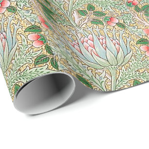 Papier Cadeau Motif floral d'artichaut vintage de William Morris