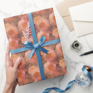 Papier Cadeau Motif floral de marguerite à l'aquarelle rustique
