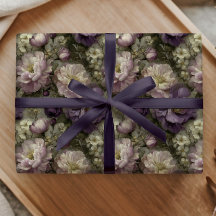 Motif floral de pivoine pourpre vintage doux roman