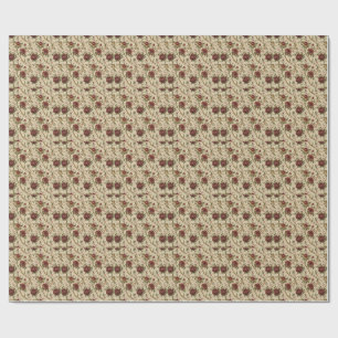 Papier Cadeau Motif floral de rose vintage - Art de design flora
