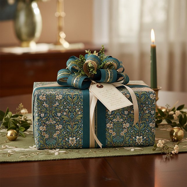 Papier Cadeau motif floral de style William Morris (Créateur téléchargé)