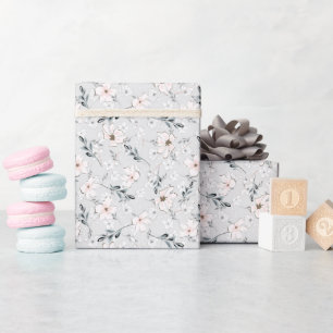 Papier Cadeau Motif floral délicat.