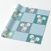 Motif floral élégant à carreaux sans couture