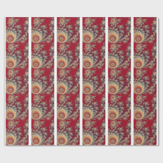 Papier Cadeau Motif floral en spirale