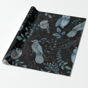 Papier Cadeau Motif floral et cachemire complexe