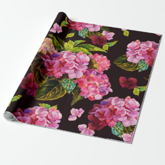 Papier Cadeau Motif floral incomparable. Hydrangée sur une sur u