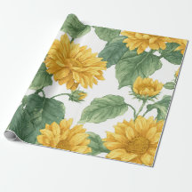 Motif floral jaune tournesol Boho printemps été