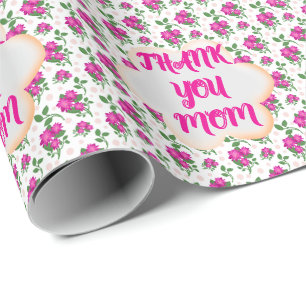 Papier Cadeau Motif floral personnalisé et sur mesure