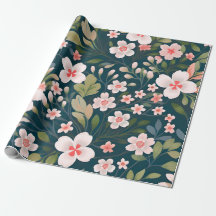 Motif floral rose et blanc élégant
