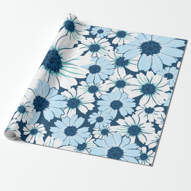 Papier Cadeau Motif floral sans soudure / textile de fleur, ab (Déroulé)