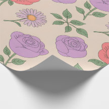 Motif floral transparent avec Roses colorés