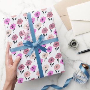 Papier Cadeau Motif floral vibrant
