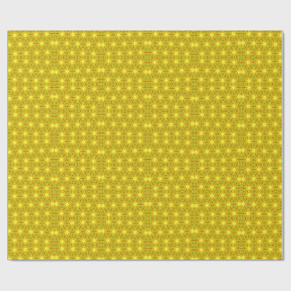 Papier Cadeau Motif fractal kaléidoscope doré