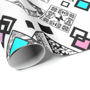 Papier Cadeau motif géométrique Abstrait